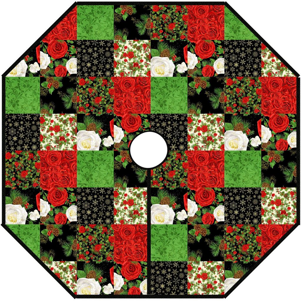 CHRISTMAS ROSE TREE SKIRT