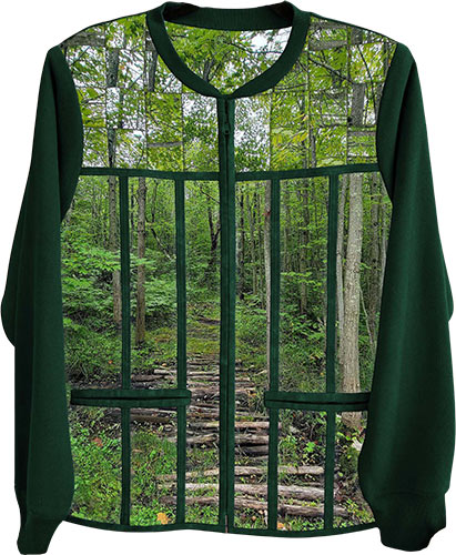 PLAYING WITH PANELS QUILTED SWEATSHIRT